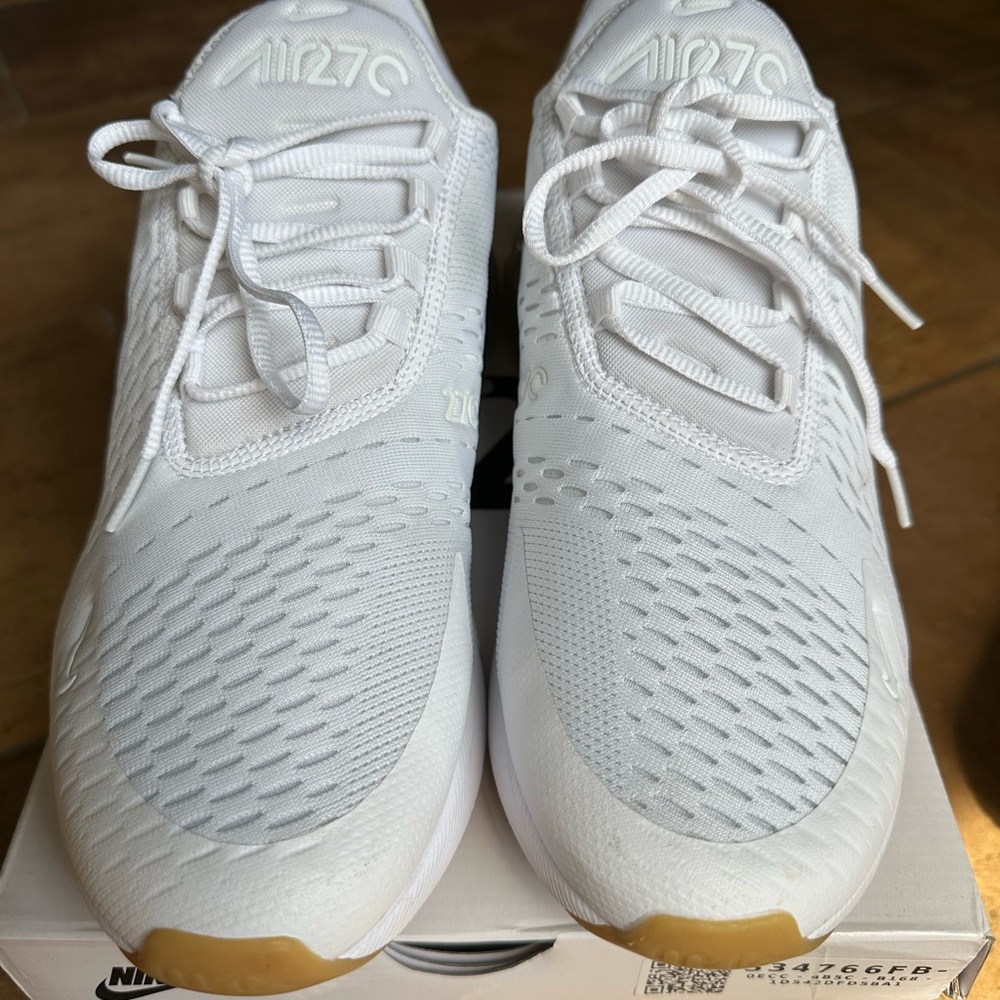 Nike Air Max 270 White and Gum Sneakers